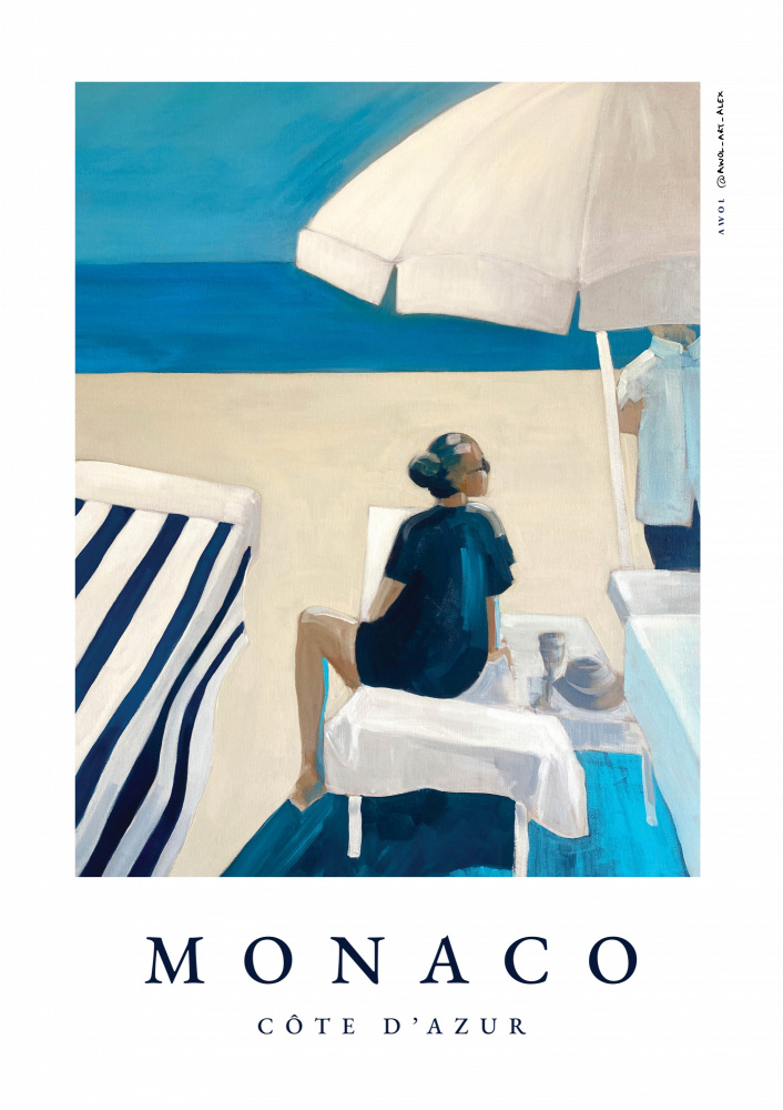 Monaco Beach Relaxation by Awol Art Alex — canvas wall art