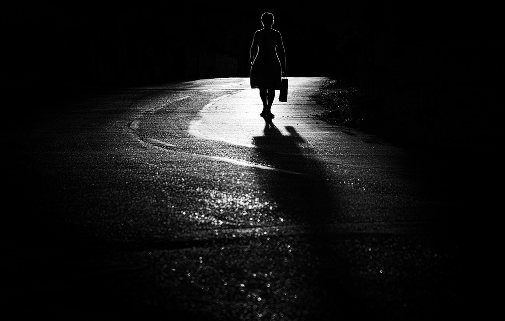 Solitary Night Walk by Samanta Krivec — canvas wall art