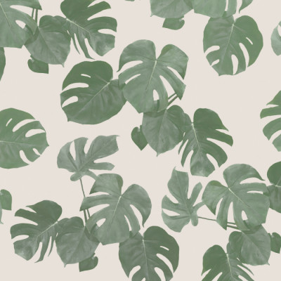 Green Monstera Pattern