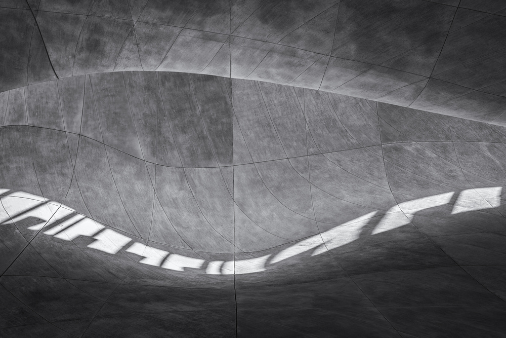 Concrete Curves and Light by Pawel Majewski — canvas wall art