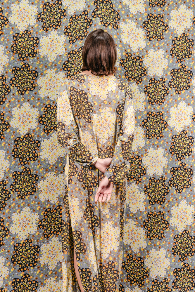 Bohemian Patterned Dress by Gila Koller — canvas wall art