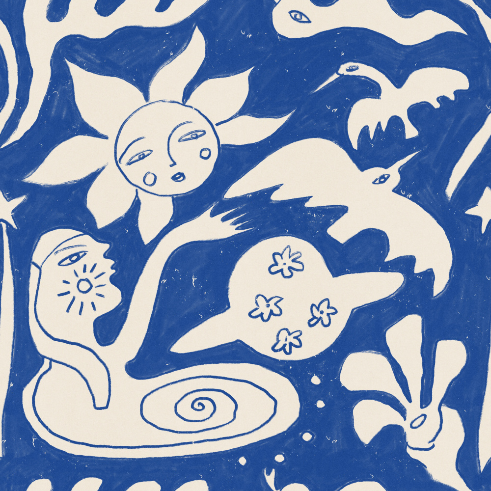 Celestial Folk Dream by Raipa Studio — canvas wall art