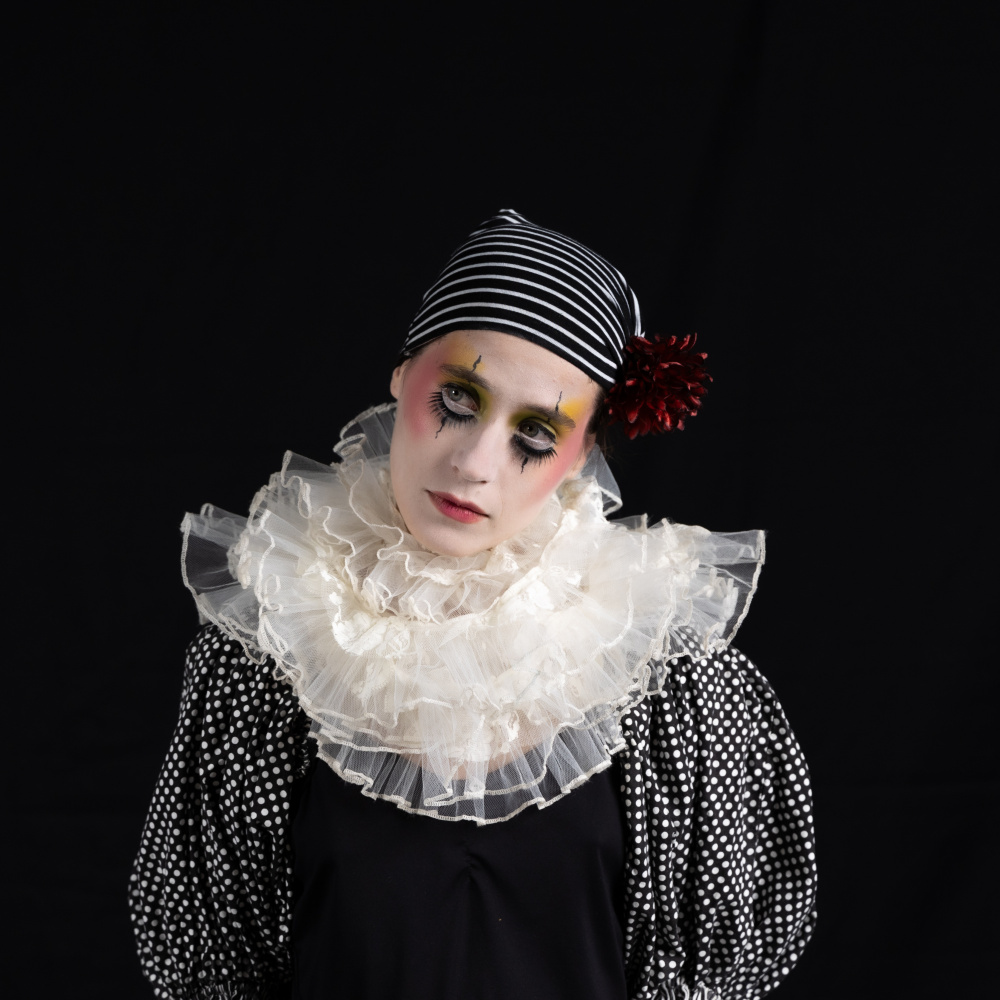 Sad Clown Portrait by Gila Koller — canvas wall art