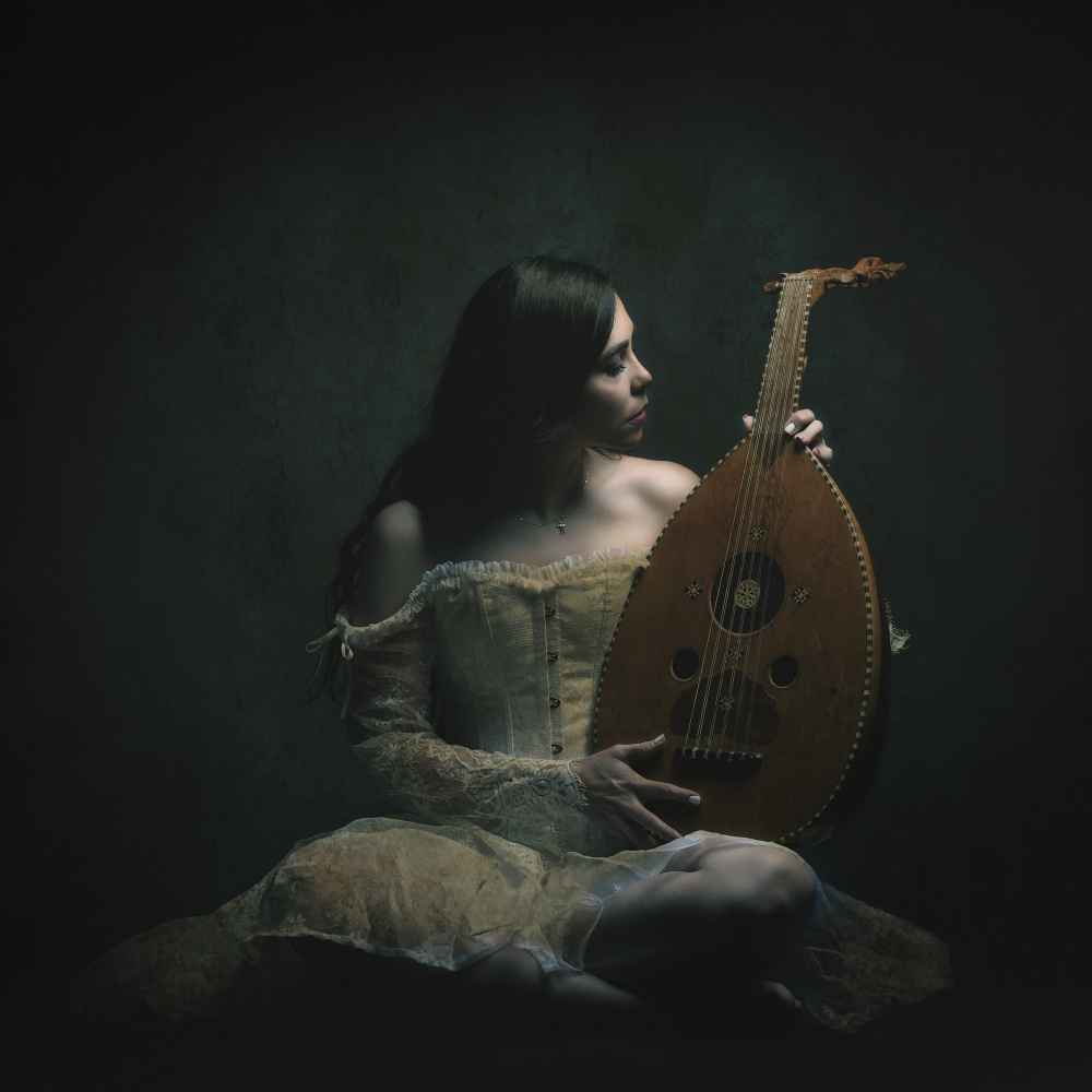 Elegant Oud Player by Moein Hasheminasab — canvas wall art