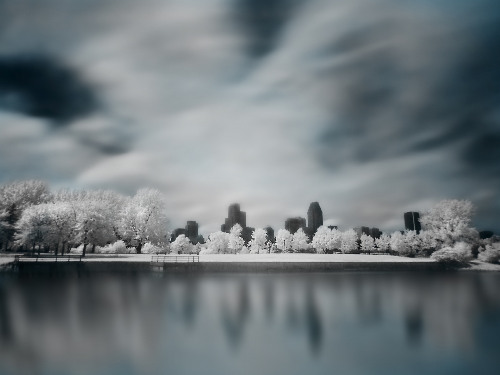 Ethereal Urban Reflections by David Senechal Photographie (polydactyle) — canvas wall art