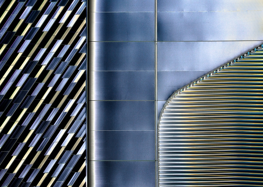 Modern Steel Geometry by Harry Verschelden — canvas wall art