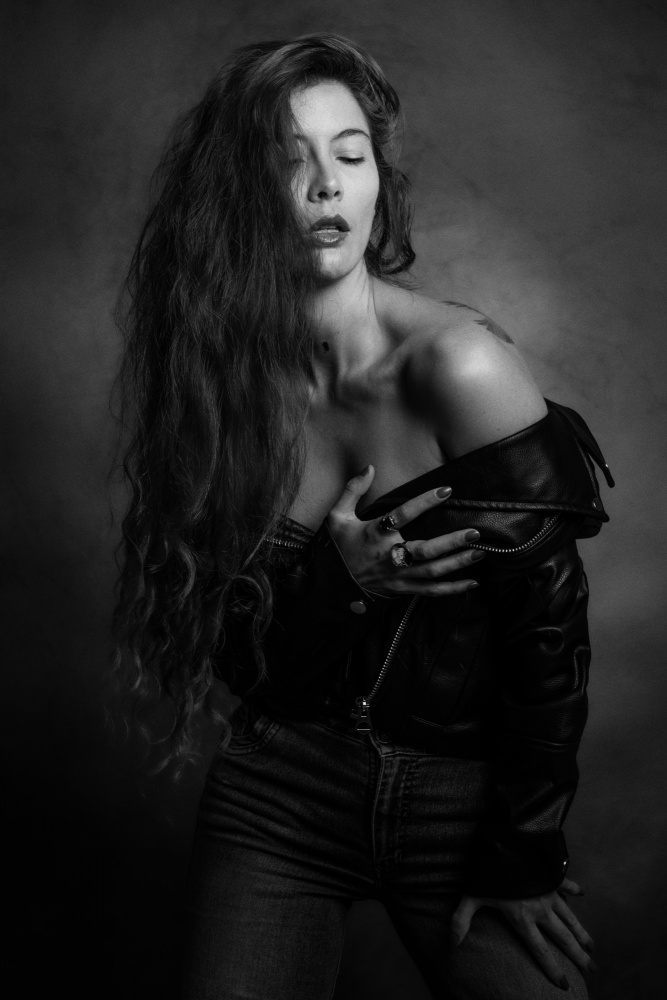 Sensual Studio Portrait by Cesar Tejada — canvas wall art