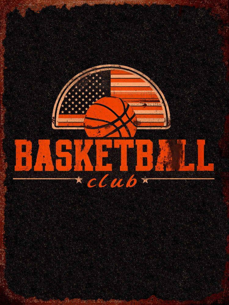 Vintage Basketball Club by Old Artists Studio IV — canvas wall art