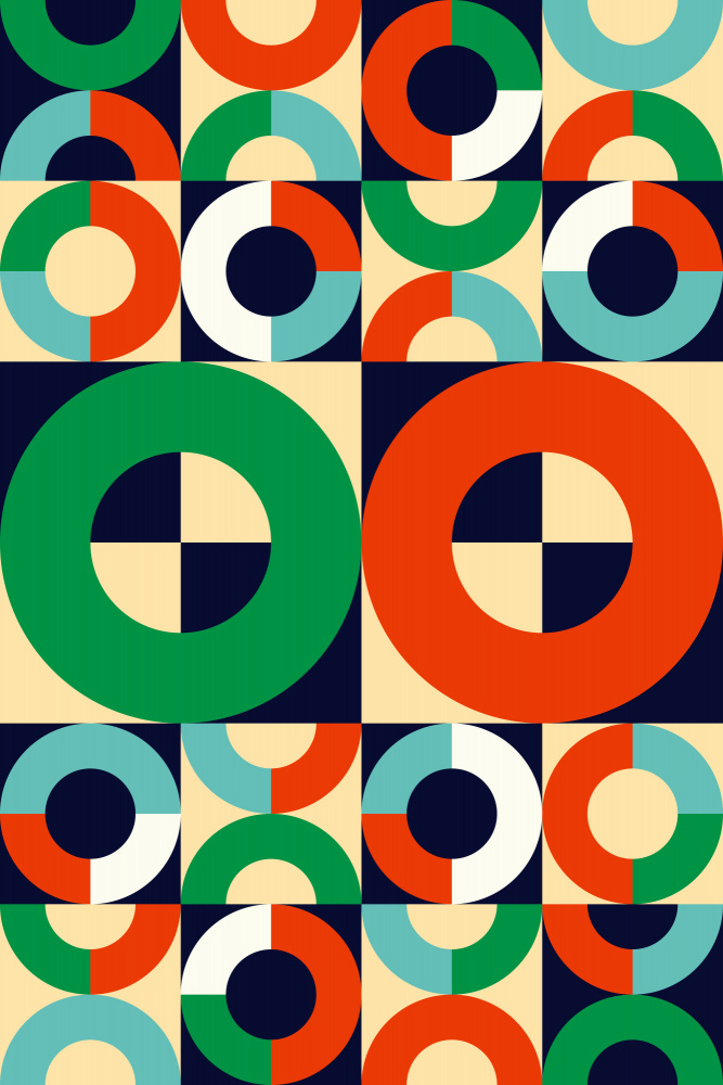 Colorful Geometric Circles by Petr Strnad — canvas wall art