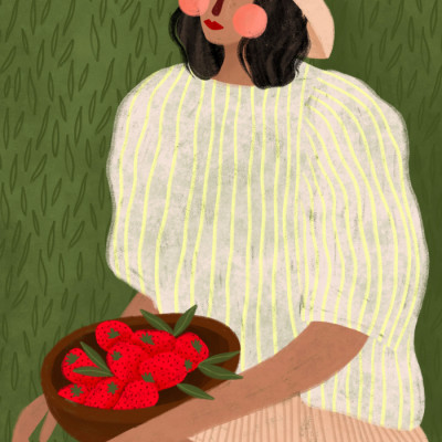 Woman with Strawberries
