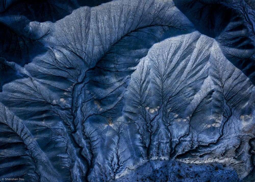 Blue Desert Patterns by Shenshen Dou — canvas wall art
