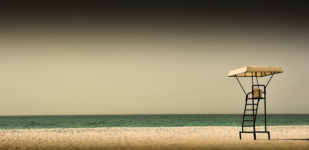 Solitary Lifeguard Stand by Marcus Hennen — canvas wall art
