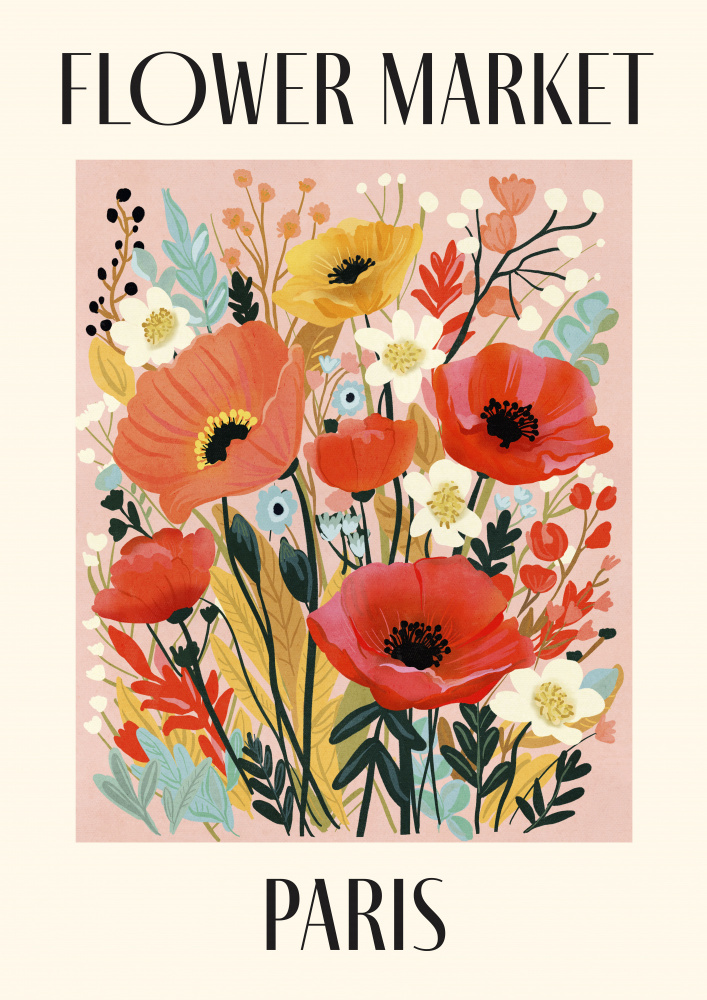 Paris Flower Market by Dirkie Nell — canvas wall art