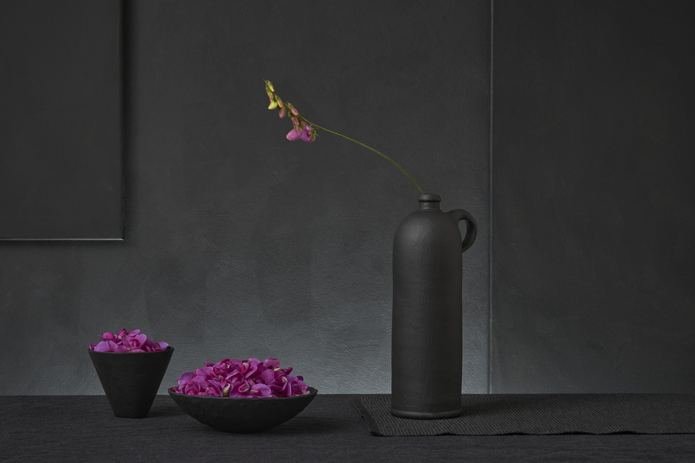 Dark Floral Still Life by Christophe Verot — canvas wall art