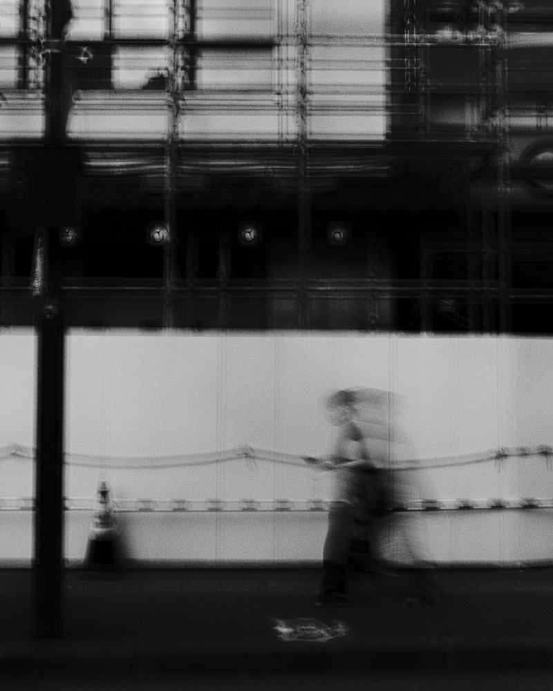 Blurred Urban Street by Kenta Tamura — canvas wall art