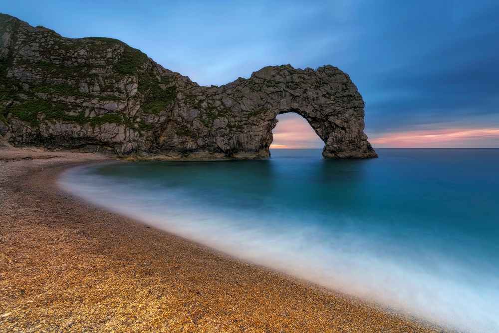Coastal Arch Twilight by Joaquin Guerola — canvas wall art