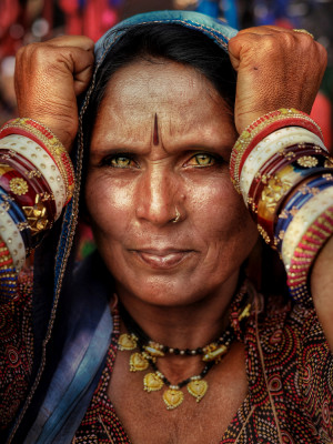 A Kalbelia Tribal Woman by Manoj Kulkarni