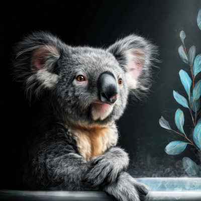 Koala In Bathtube 1