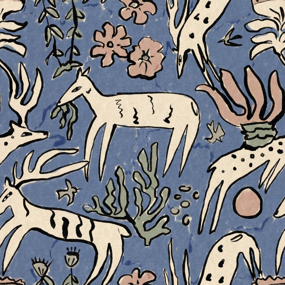 Whimsical Forest Deer by Raipa Studio — canvas wall art