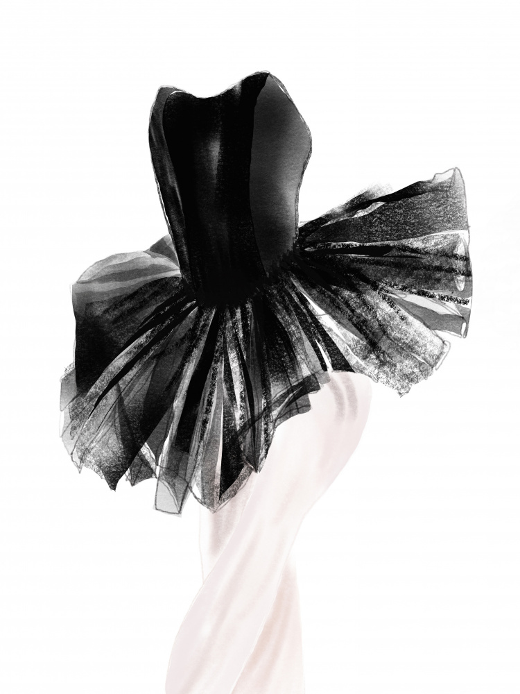 Black Ballet Tutu by casa cartissi — canvas wall art