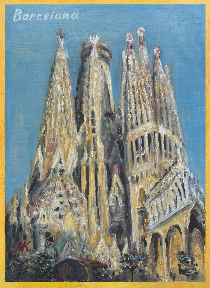 Sagrada Familia Barcelona by Marina Kozyr — canvas wall art