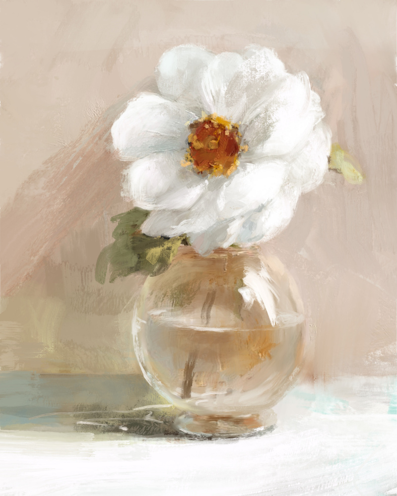 Soft White Bloom by Julia Cheney — canvas wall art