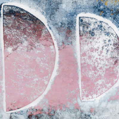Soft Pink Blue Abstract