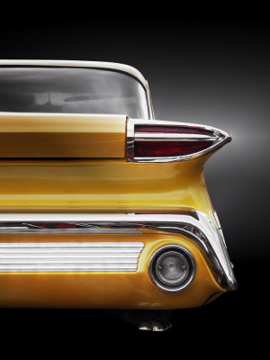 American classic car 1960 Super 88 Rear view by Beate Gube