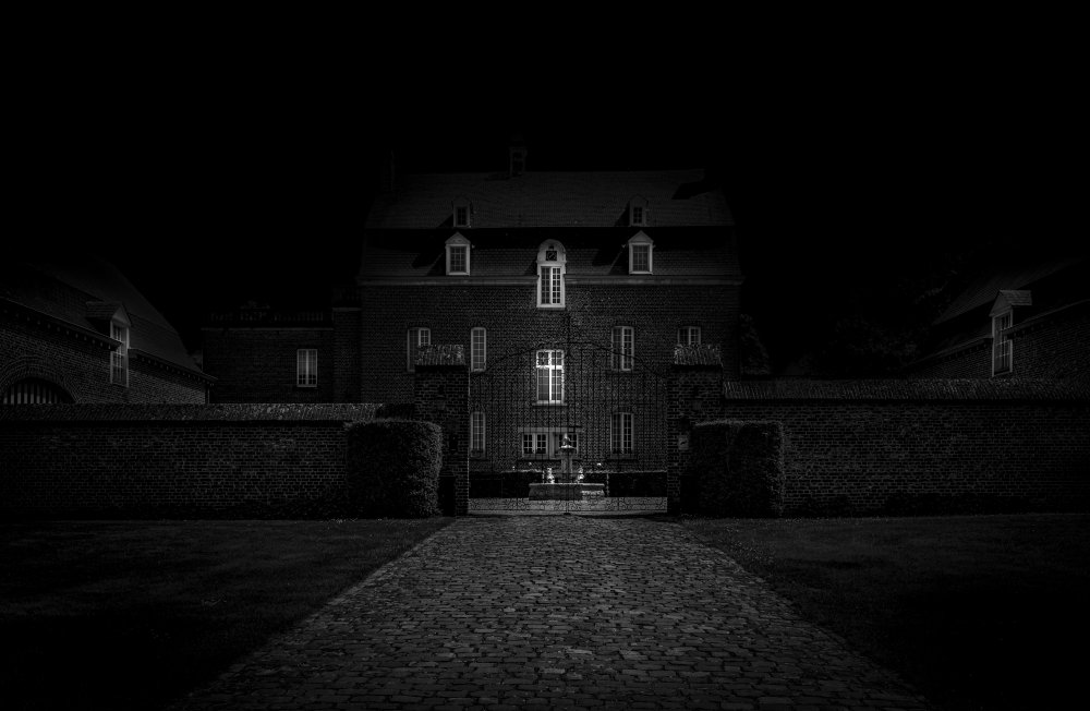 Gothic Mansion Night by Laruelle Philippe — canvas wall art