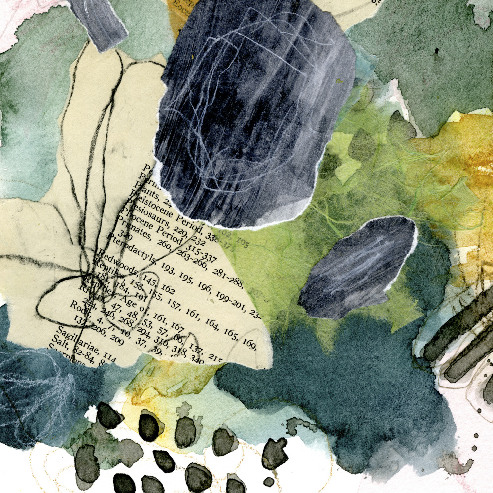 Earthy Abstract Collage by Olivia Joy StClaire — canvas wall art