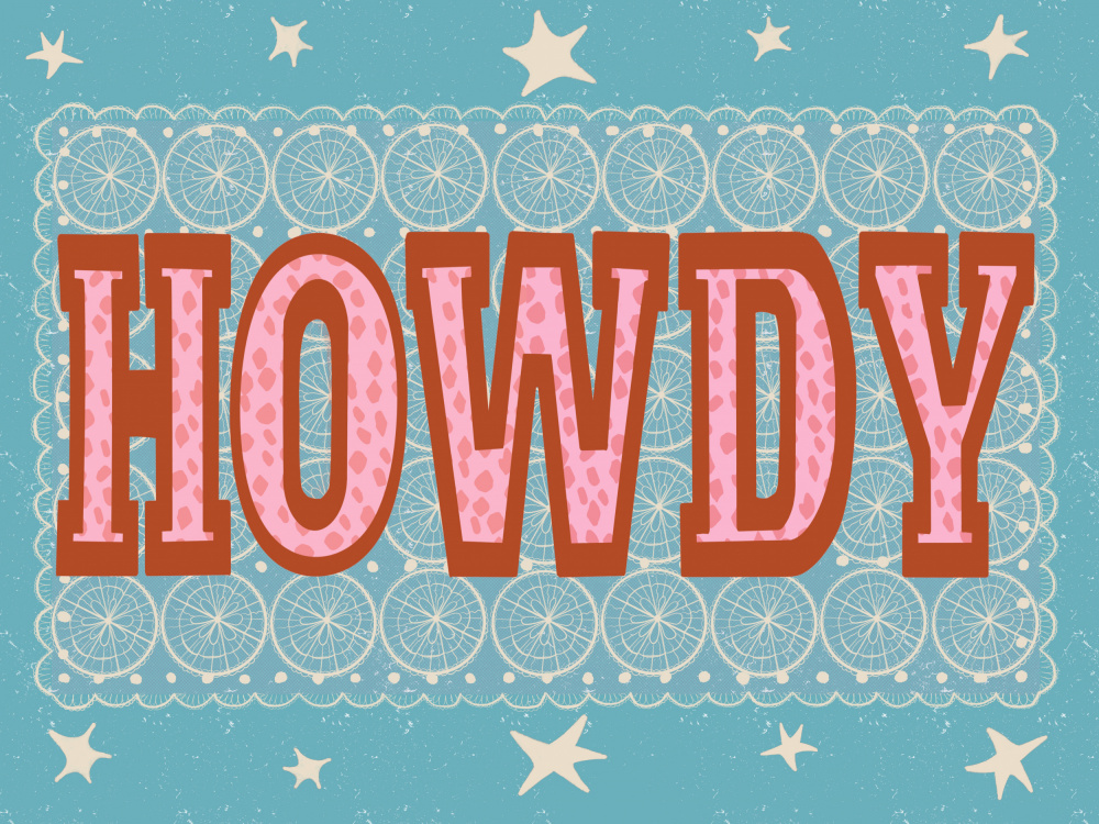 Howdy Western Stars by Aliya Putrus — canvas wall art