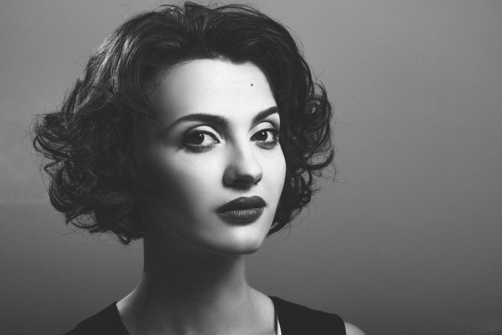 Elegant Woman Portrait by Dmitrii Rabeev — canvas wall art