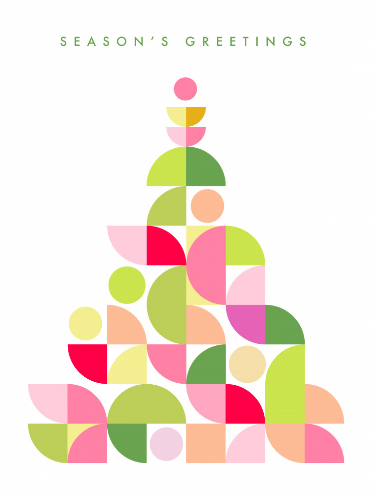 Abstract Geometric Christmas Tree by Dominique Vari — canvas wall art