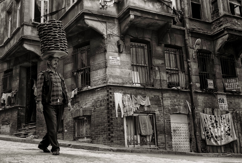 Street Bread Seller by ihyabozkurt — canvas wall art