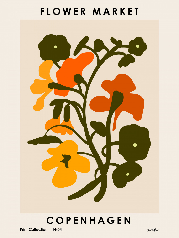 Flower Market. Copenhagen by NKTN — canvas wall art