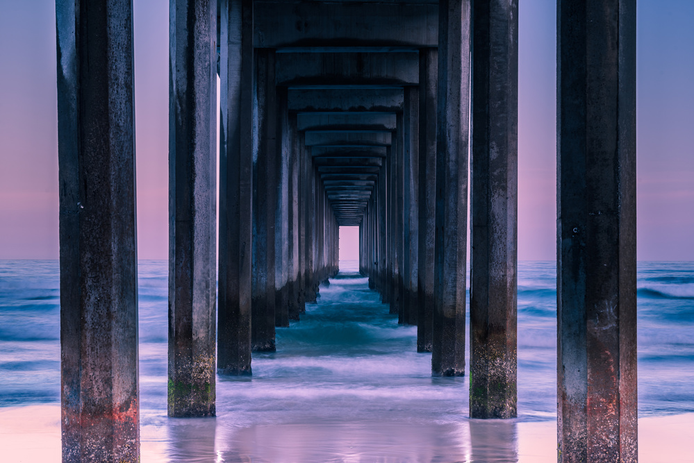 Twilight Under Pier by Andreas Agazzi — canvas wall art