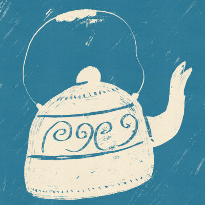 Rustic Blue Teapot
