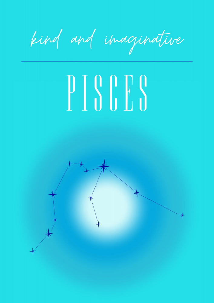 Celestial Pisces Constellation by Amélie — canvas wall art