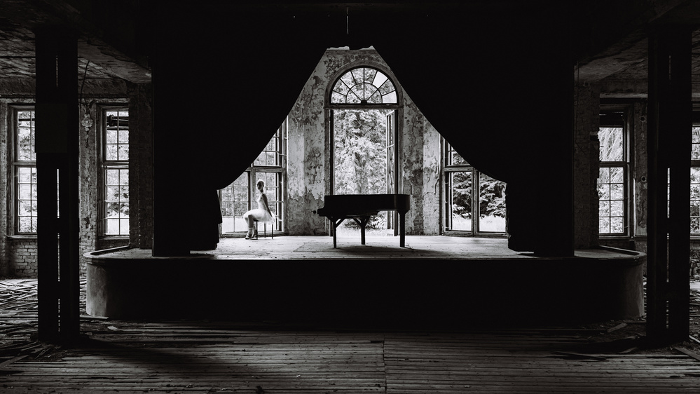 Solitary Stage Performance by Stefan Buder — canvas wall art