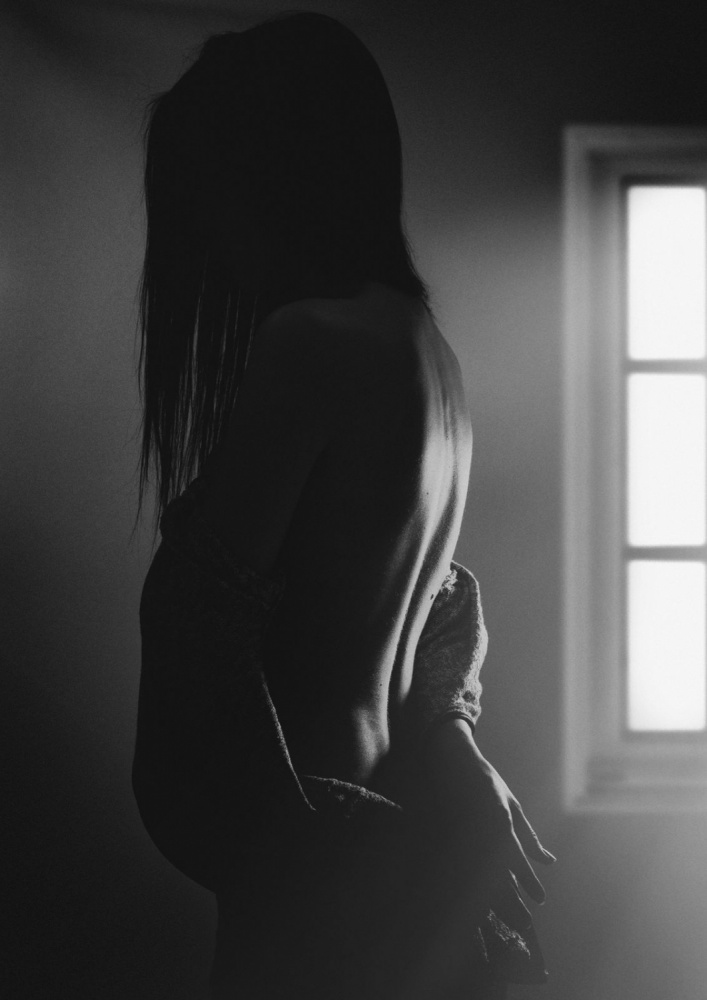 Serene Backlit Woman by Jozef Kiss — canvas wall art