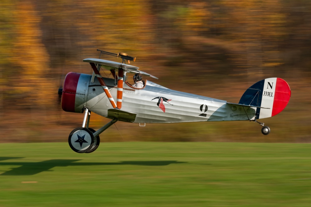 Vintage Biplane Taking Off by Darek Siusta — canvas wall art