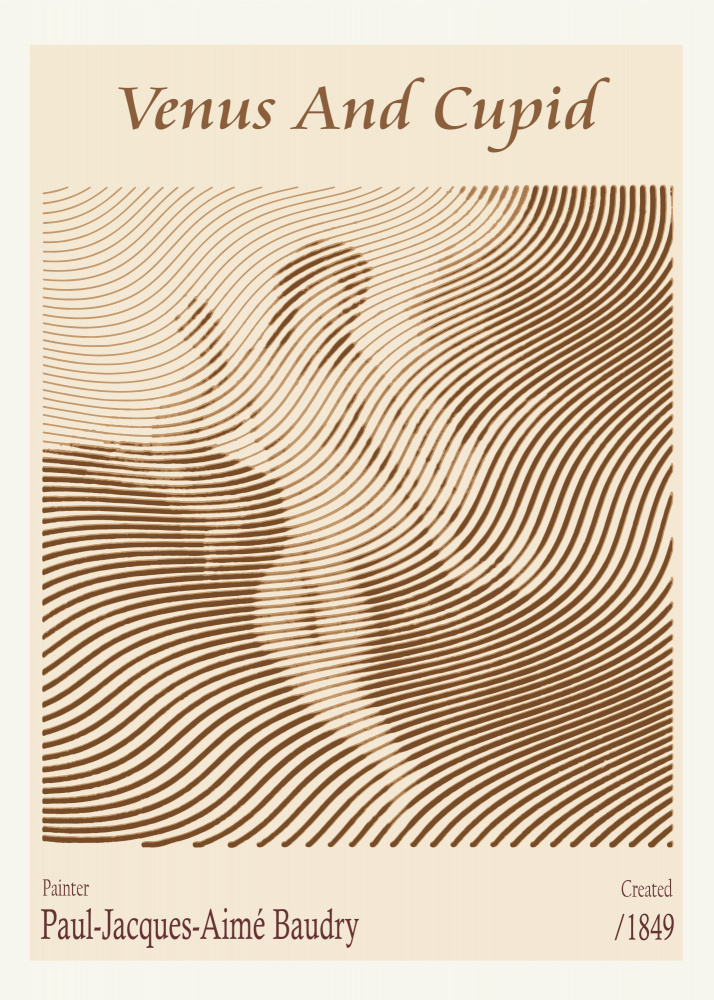 Wavy Line Venus Cupid by Doa Project — canvas wall art