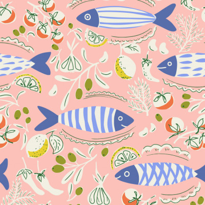 Whimsical Mediterranean Fish