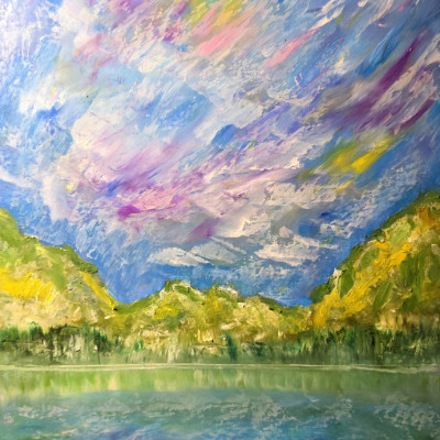 Colorful Mountain Lake