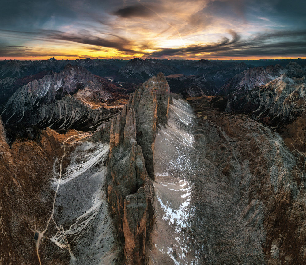 Dramatic Mountain Sunset by Stan Huang — canvas wall art