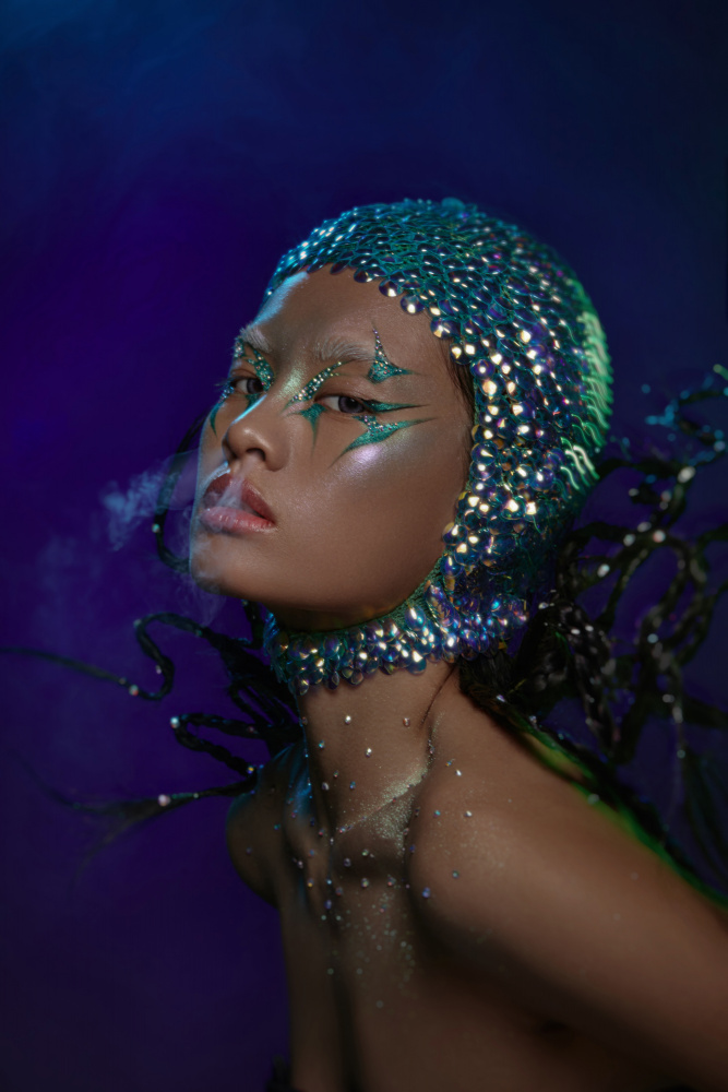 Shimmering Fantasy Portrait by Tatya Lushchyk — canvas wall art