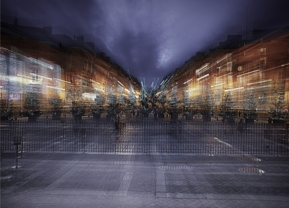 Dynamic City Night by carlo borgatelli — canvas wall art