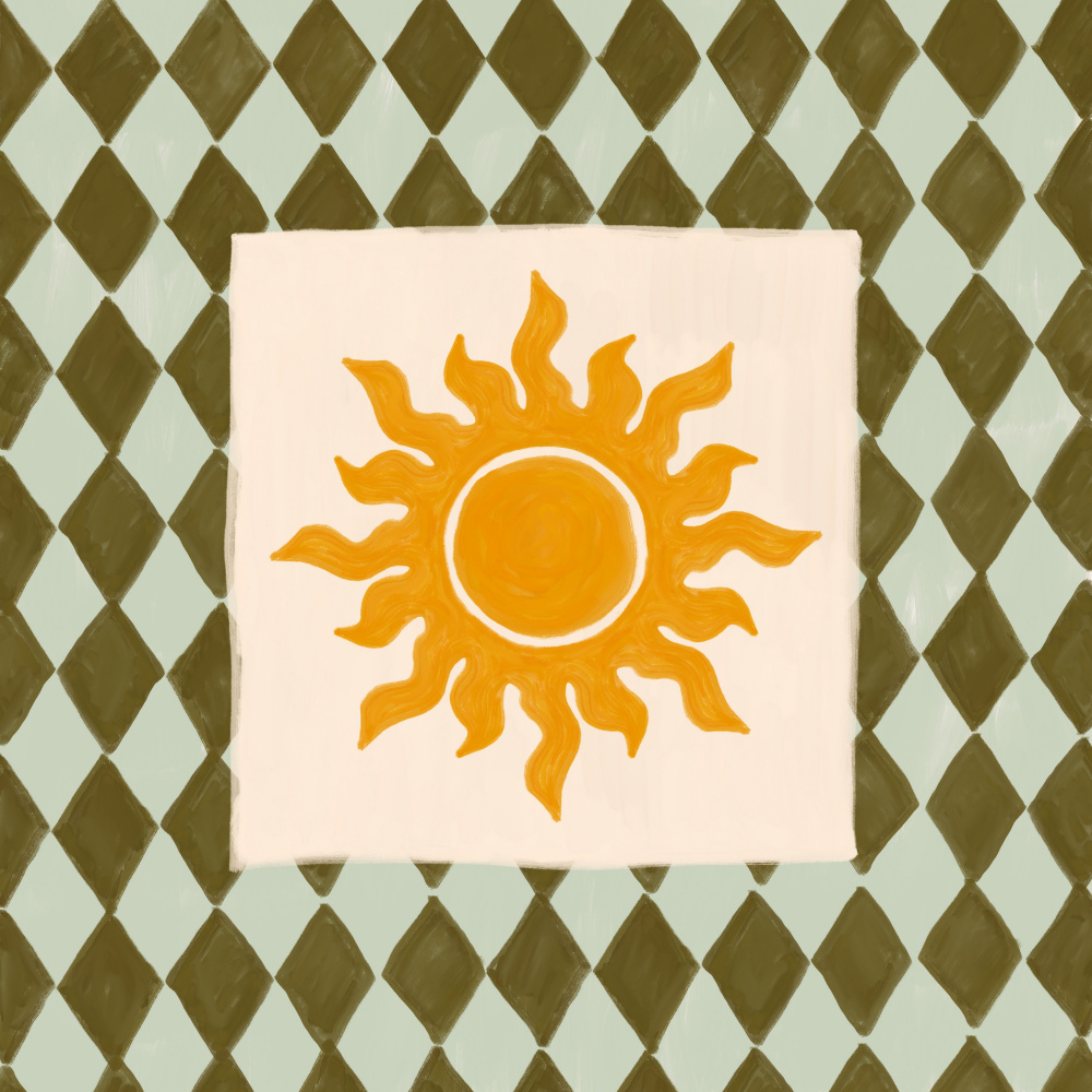 Sunny Diamond Pattern by Katarzyna Gąsiorowska — canvas wall art