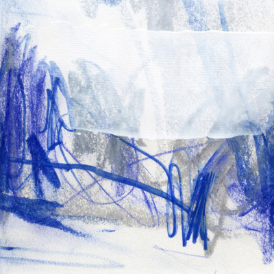 Blue Grey Abstract Strokes
