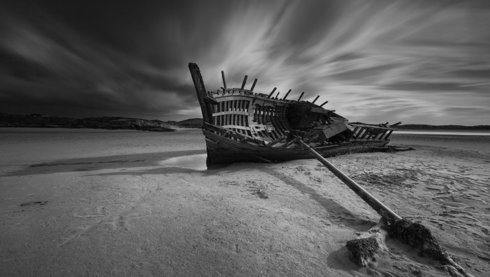 Desolate Coastal Shipwreck by Peter Krocka — canvas wall art